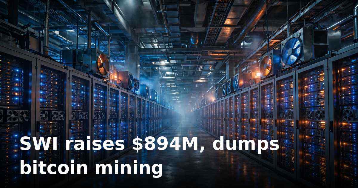 SWI Group's €800M raise flips a former FTX miner into AI data centres