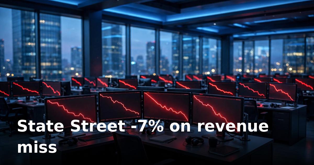 State Street (STT) stock drops 7% after Q3 revenue misses estimates