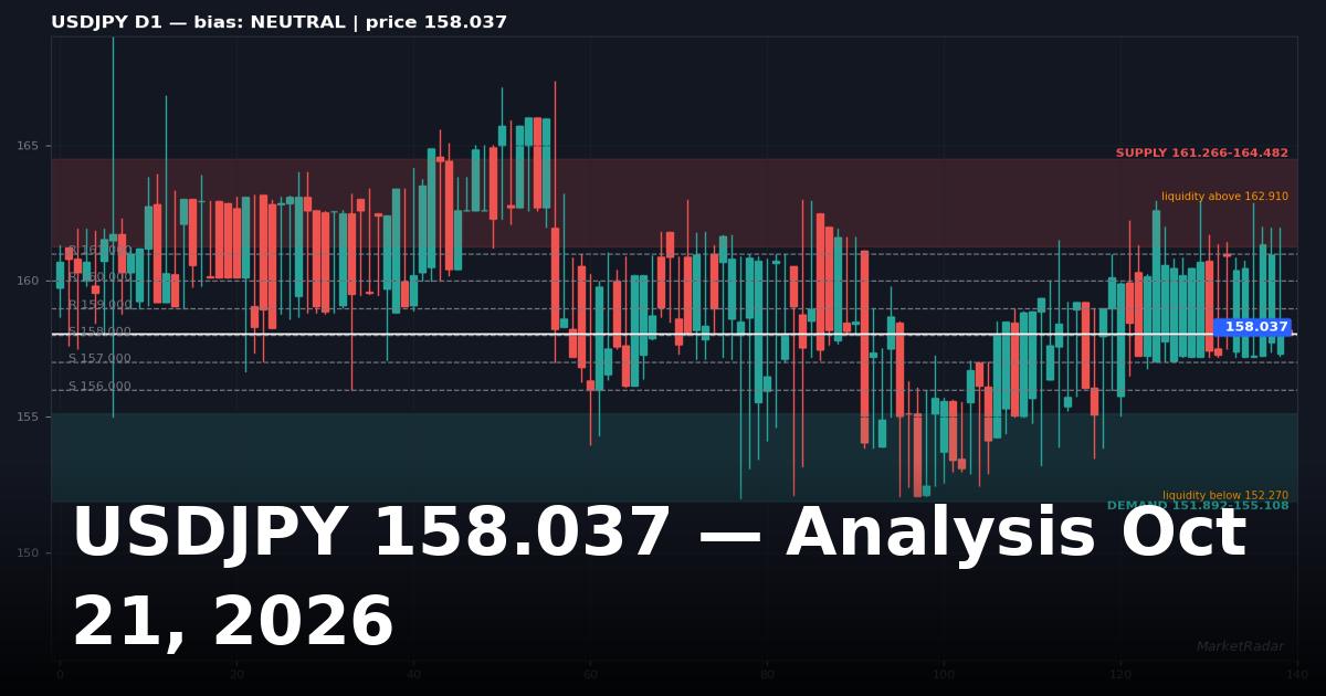 USDJPY Analysis Today: Key Levels, Chart and Outlook for October 21, 2026
