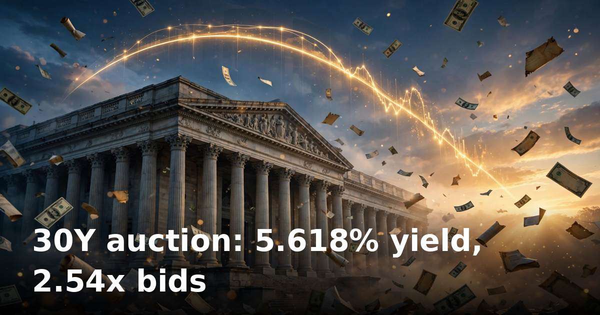 30-year Treasury auction draws strong demand as yields pull back from 24-year highs