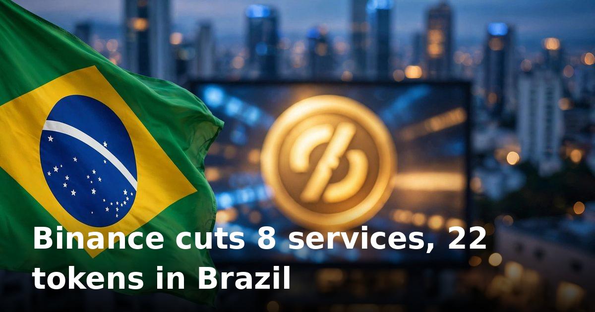 Binance cuts 8 services and 22 tokens for Brazilian users from October 27