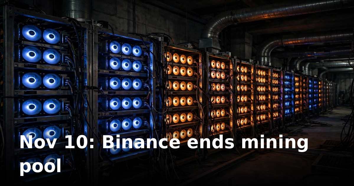 Binance to shut down its crypto mining pool on November 10