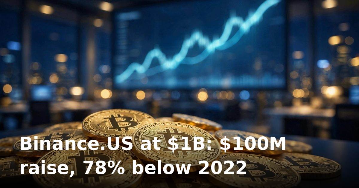 Binance.US seeks $100M at $1B valuation, down 78% from 2022 peak