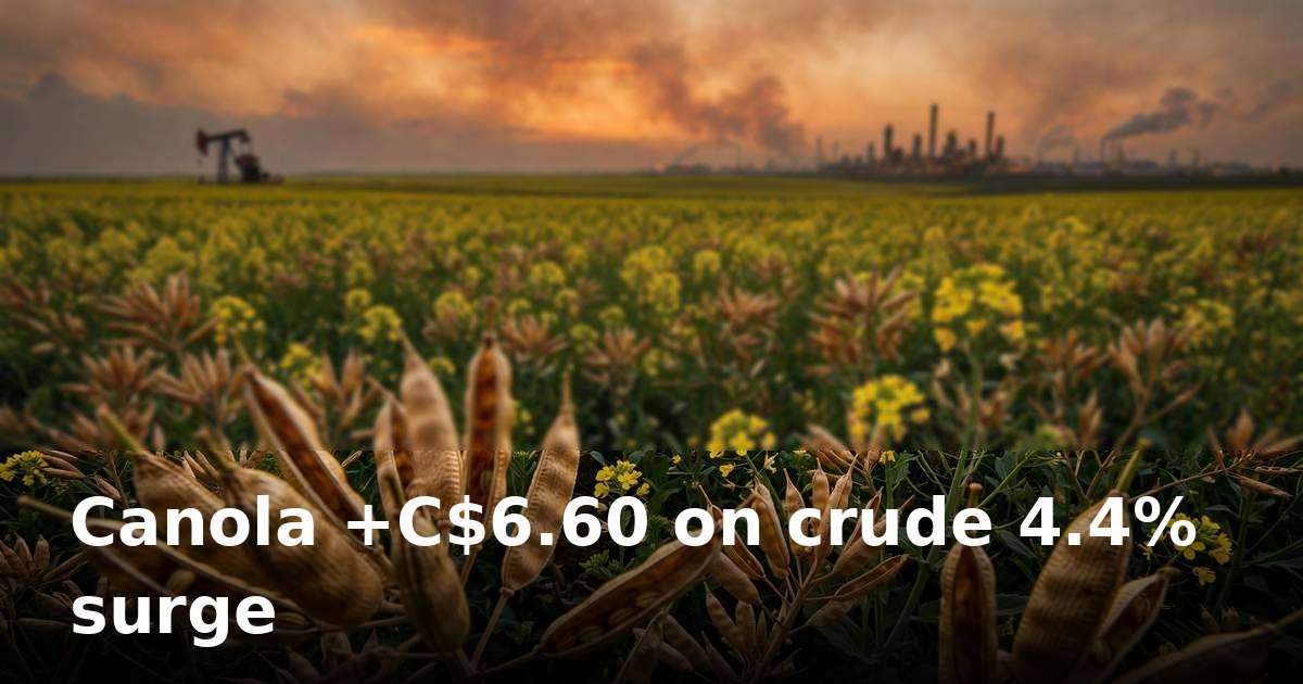 Canola futures ride crude oil's 4% surge as Houthi strikes hit Riyadh airport