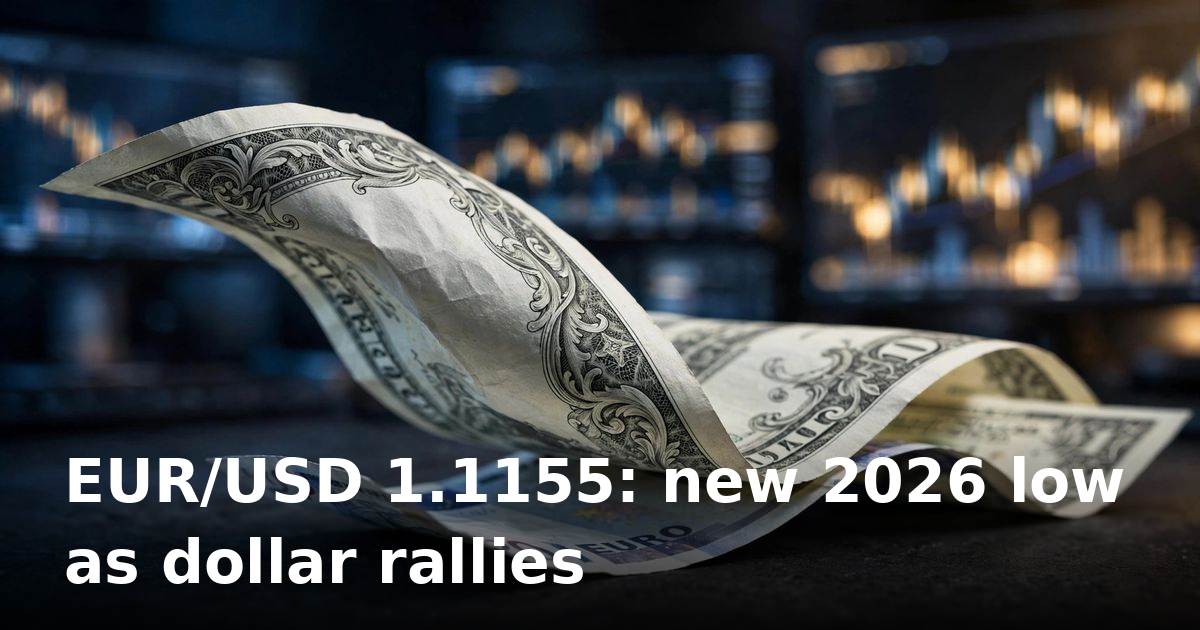 EUR/USD hits 2026 low as hawkish Hammack fuels dollar rally