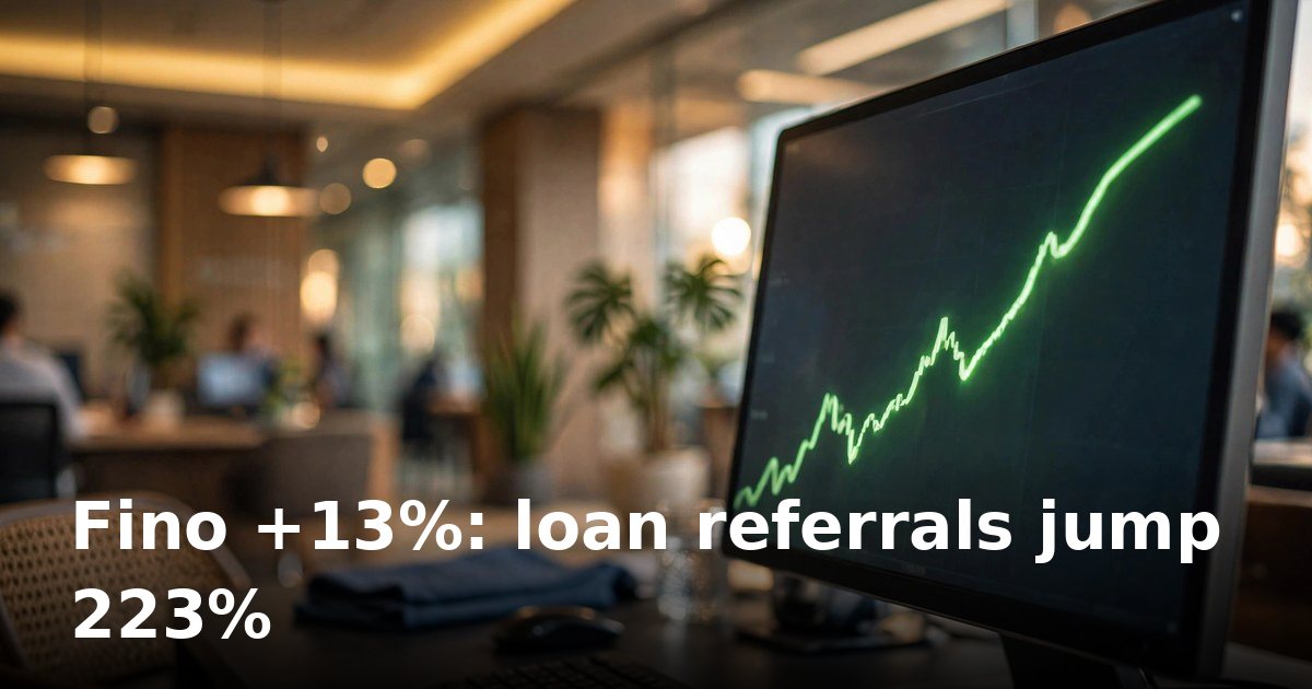 Fino Payments Bank jumps 13% as loan referrals more than triple in September