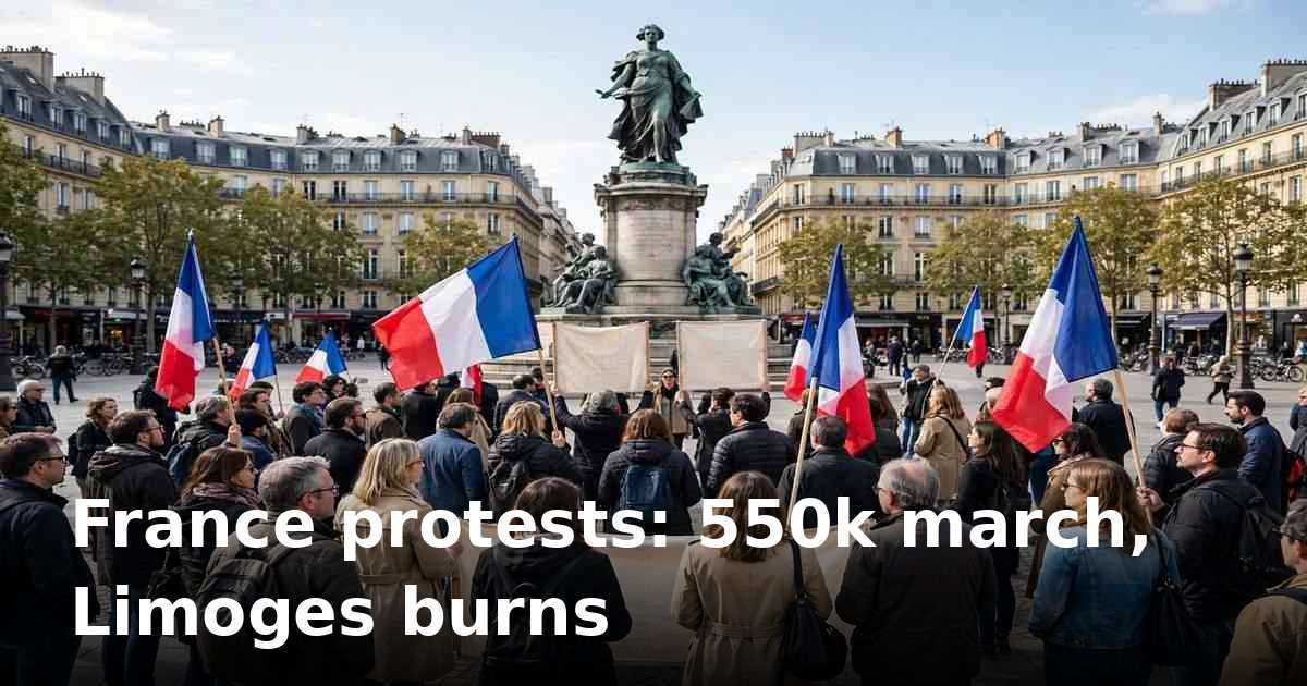 France Protests: 550,000 March as 143-Year-Old Limoges Town Hall Burns in Cost-of-Living Riots