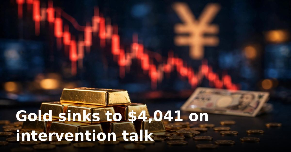 Gold price sinks to $4,041 as yen-intervention speculation grows