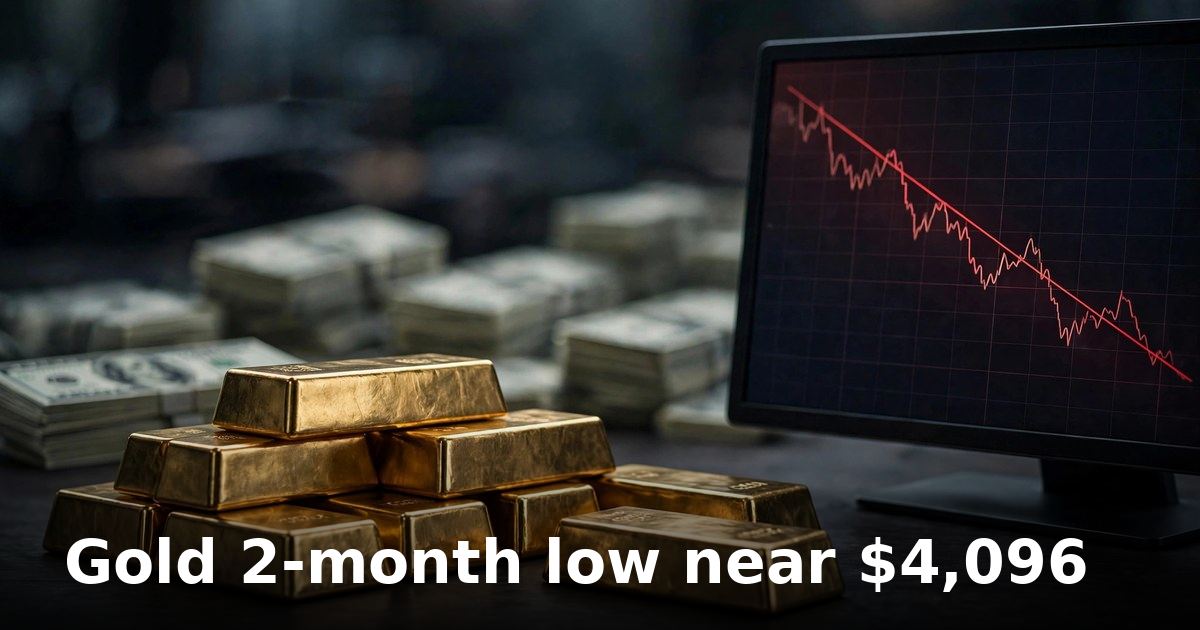Gold drops under $4,100 as firm dollar and 24-year yields hammer demand