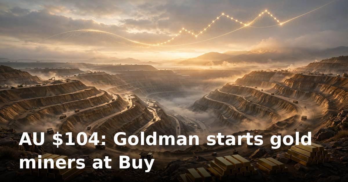 Goldman Sachs starts AngloGold, Endeavour Mining at Buy on central-bank gold demand
