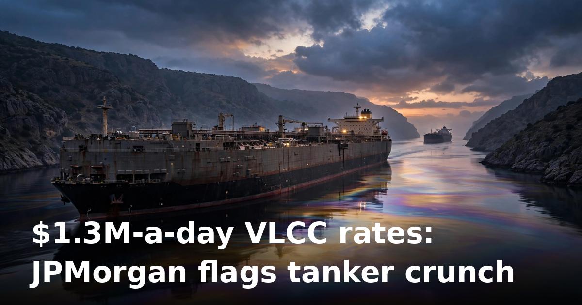 JPMorgan: delivered crude prices back at spring highs as tanker crunch deepens