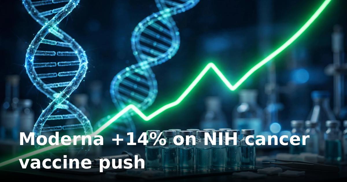 Moderna gains 14% to $225 on reported NIH cancer vaccine push