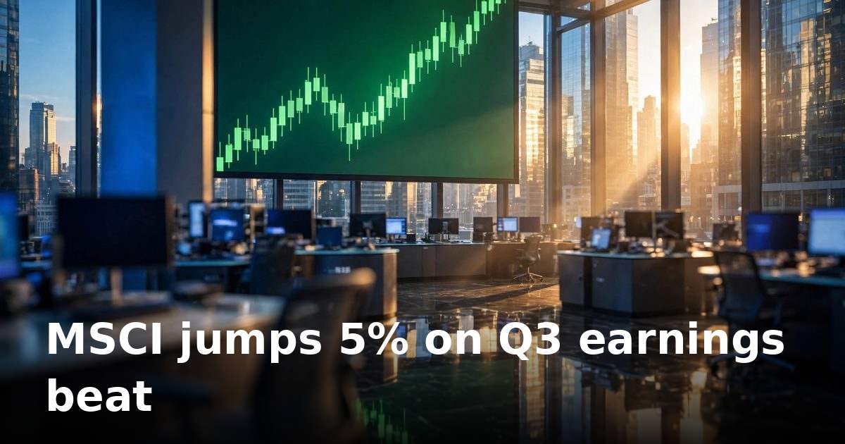 MSCI stock jumps 5% after Q3 earnings beat on record index fees