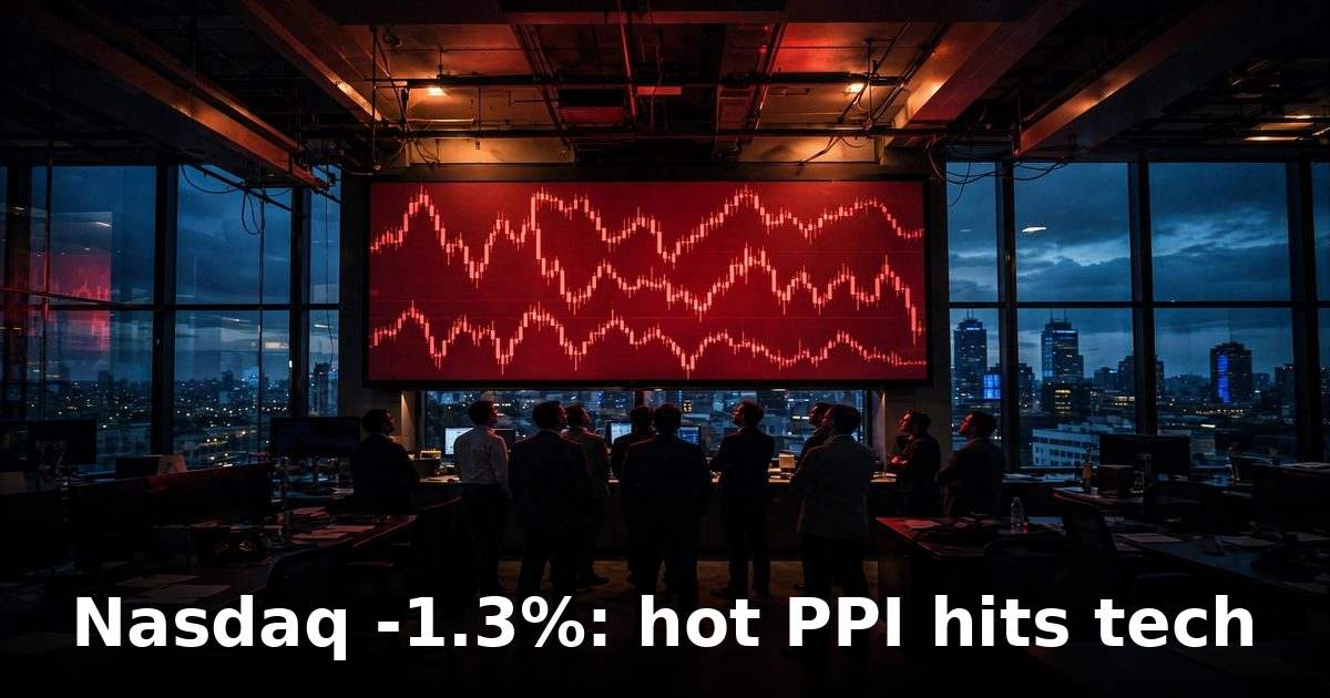 Nasdaq slides 1.3% as hot September PPI deepens tech sell-off