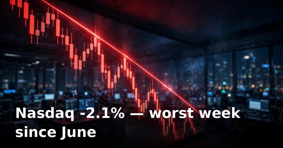 Nasdaq sinks 2.1% to cap worst week since June as AI selloff deepens