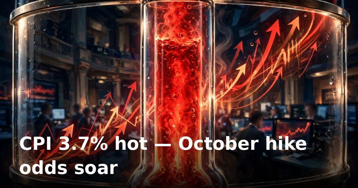 September CPI 3.7%: hot inflation print revives odds of an October Fed hike