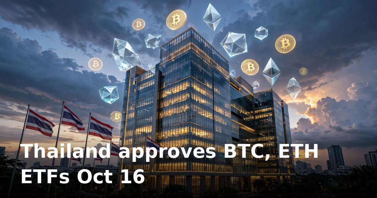 Thailand clears Bitcoin and Ether ETFs for listing on its national exchange
