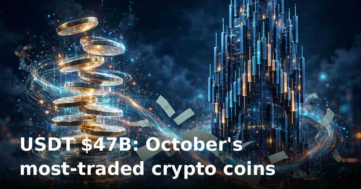 Top 5 most-traded crypto coins October 2026: where the money moved