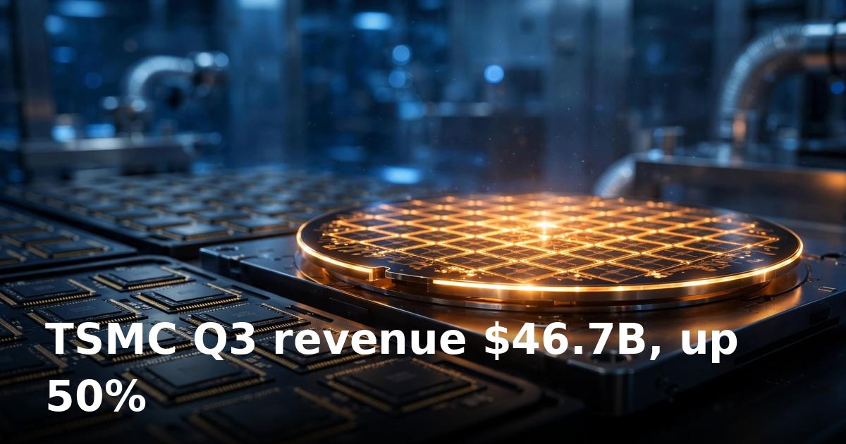 TSMC posts record Q3 revenue, up 50% on AI chip demand