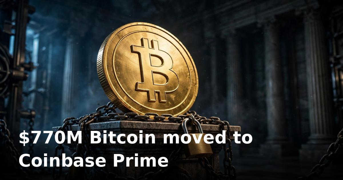 US government moves 9,261 seized Bitcoin ($770M) to Coinbase Prime in two days